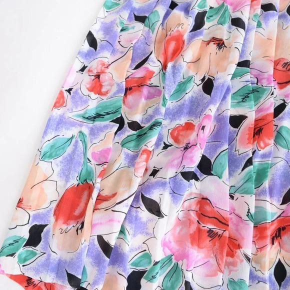 Vintage D'allaird's Made In Canada Floral Long Sleeve Midi  Dress - Picture 9 of 15